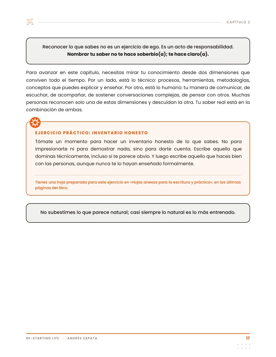 Página interior del libro con un ejercicio práctico